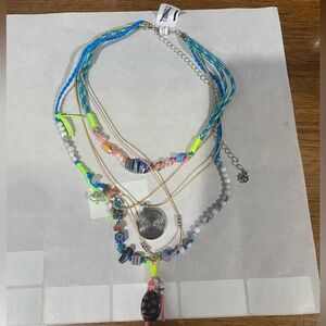 Free People Multicolor Beaded Necklace Set